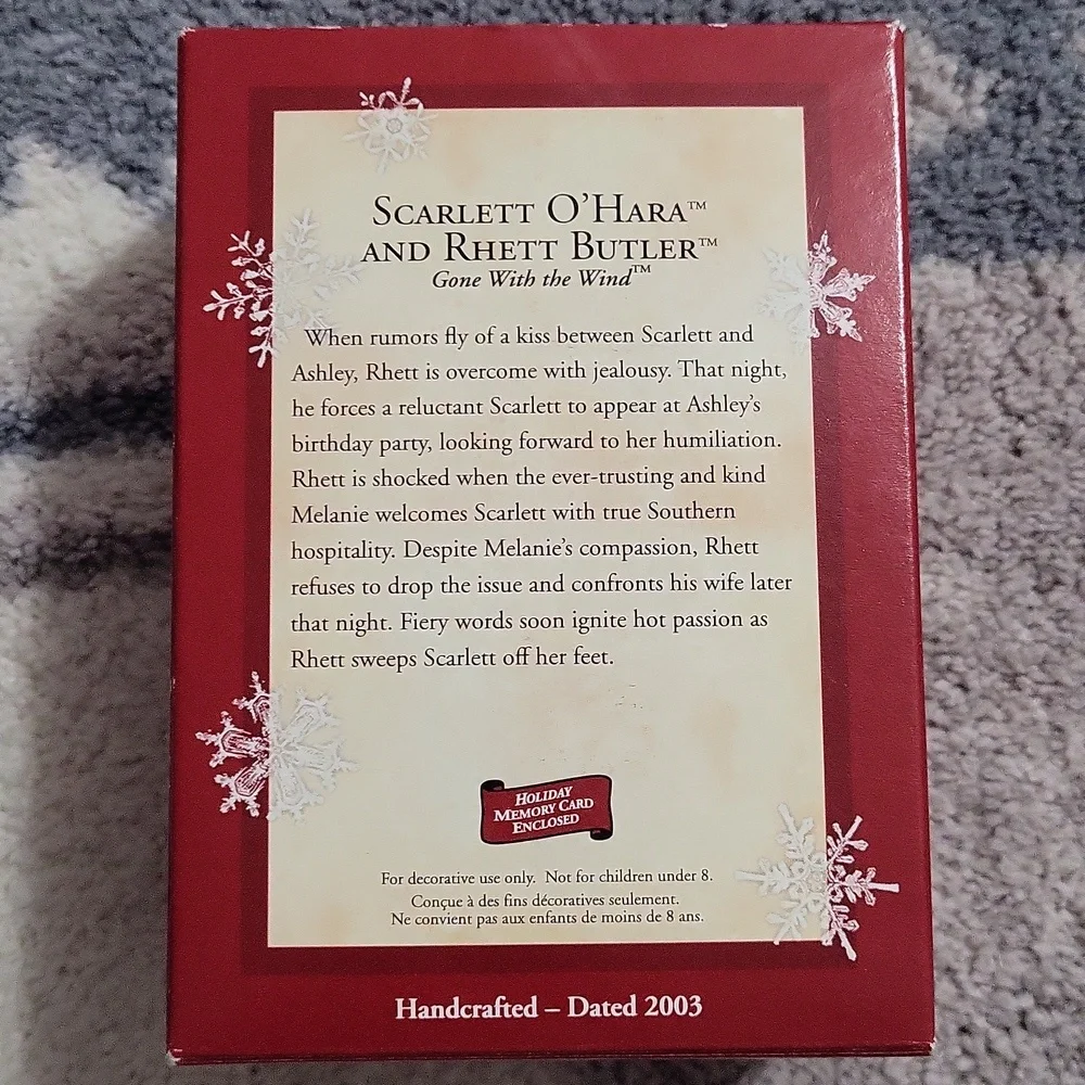 Vintage Hallmark Scarlett O'Hara & Rhett Butler Ornament